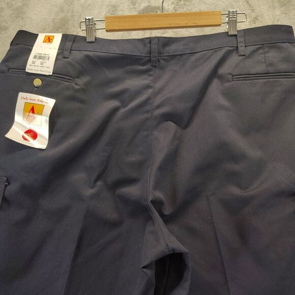 A+ By Sai Mens Uniform Cargo Pants 48X32 Blue Relaxed Straight Flat Front NWT - Picture 11 of 12